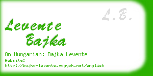 levente bajka business card